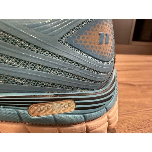 BROOKS Glycerin 11 running shoes Womens size 8.5 BLUE silver white - Picture 5 of 11